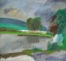 Vlkovický rybník, 1985, olej na plátně, 60x65